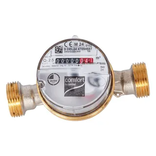 comfort-Wohnungswasserzähler AP T90 kalt warm G1 AG x 130mm Q3 2,5 smart M