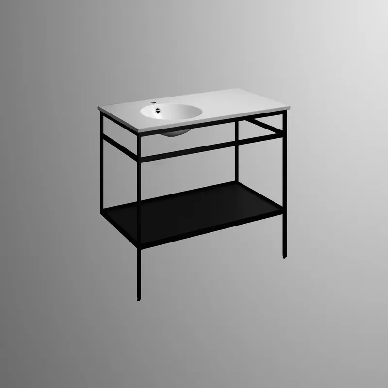 Alape Waschplatz WF20.1 5271000 mit Hahnloch, links, Weiß