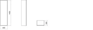 Alape Hochschrank Arkta 6001690 400 x 1400 Eiche – Bild 2
