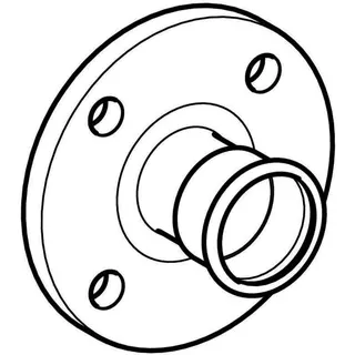 Geberit Mapress Edelstahl Flansch PN 10/16 mit Pressmuffe d35 – Bild 3