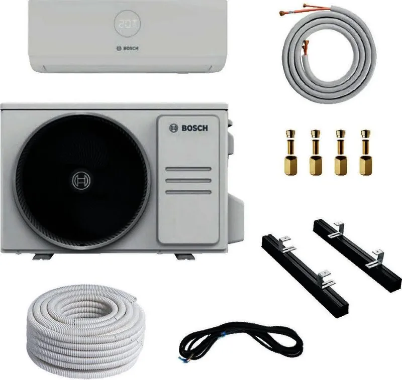 BOSCH Split-Klimapaket BOPA CL301 CL3000i26-Set, Bodenkonsole, Doppelrohr