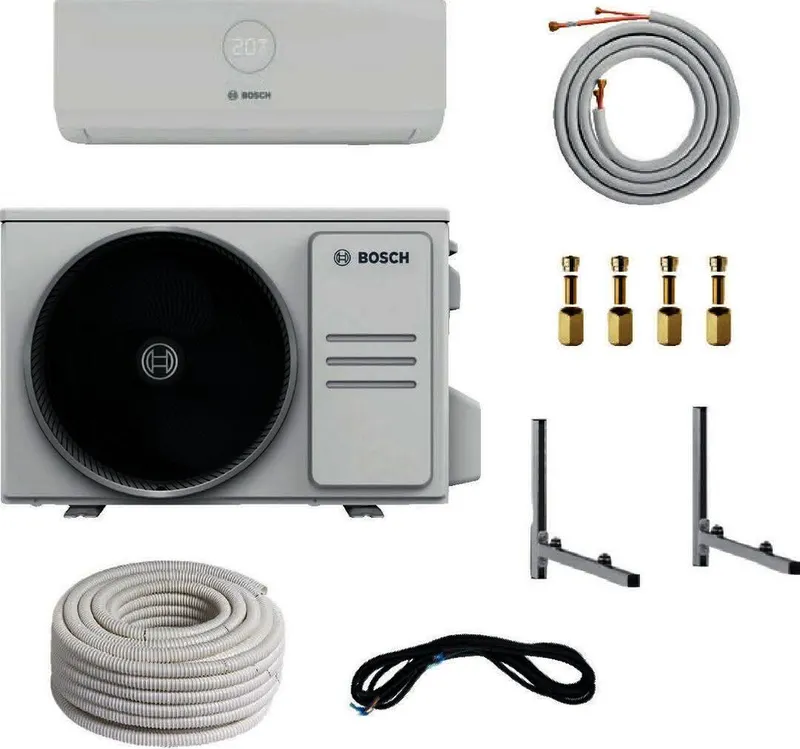 BOSCH Split-Klimapaket BOPA CL302 CL3000i26-Set, Wandkonsole, Doppelrohr