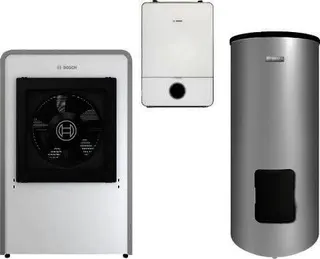 BOSCH Luftwärmepumpen-Paket JUPA CS746 CS7000iAW9IR-S, AWE9, WH 290 LP1B, CR11H