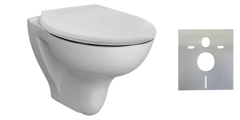 sanibel 3001-QuickSet Wand-Tiefspülkl. rund kurz spülrdl Sitz Schall-Set weiß
