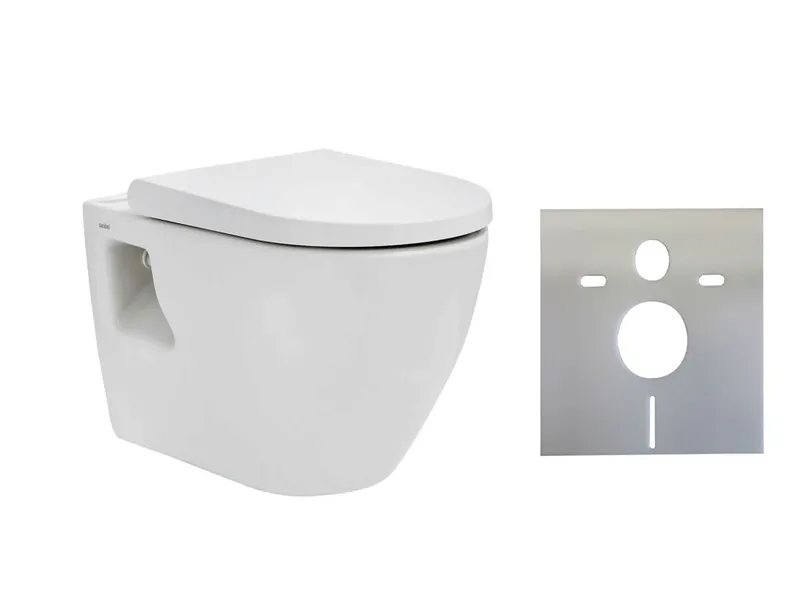 sanibel 3001-QuickSet Wand-Tiefspülkl. rund PLUS spülrdl Sitz abs Schall-S weiß