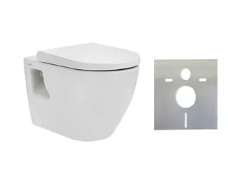 sanibel 3001-QuickSet Wand-Tiefspülkl. rund PLUS spülrdl Sitz abs Schall-S weiß