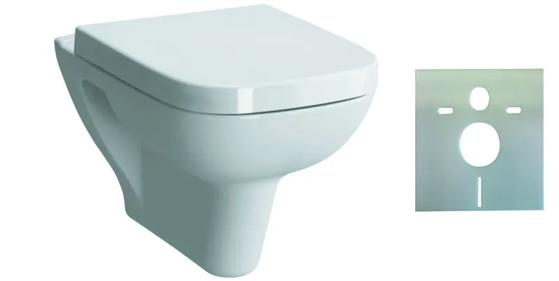 sanibel 3001-QuickSet Wand-Flachspülkl. eckig WC-Sitz absenkb Schallschutzs weiß