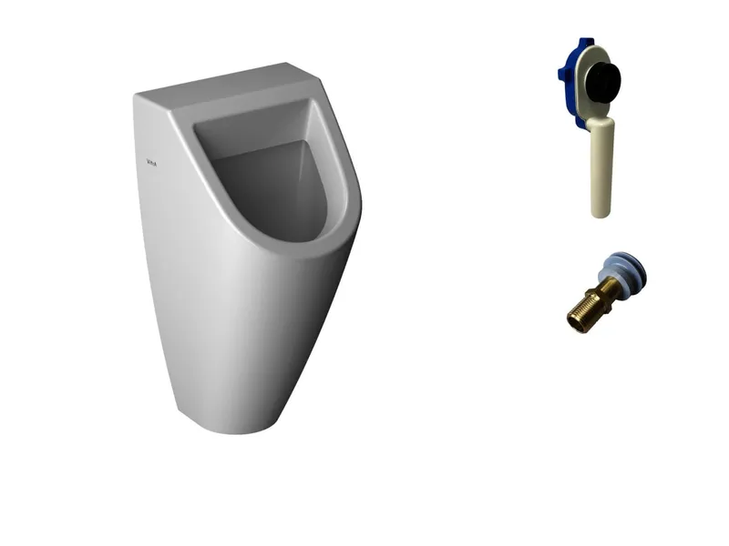 sanibel 3001-QuickSet Urinal rund Zulauf verdeckt Anschlussmaterial, Befest weiß