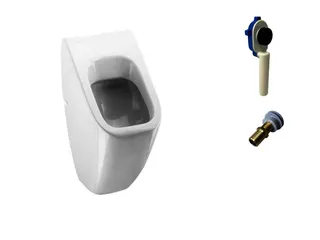 sanibel 3001-QuickSet Urinal eckig Zul. verdeckt Anschlussmaterial, Befest weiß