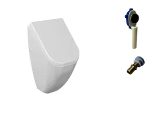 sanibel 3001-QuickSet Urinal eckig Zul. verd Deckel Anschlussmat. Befest. weiß