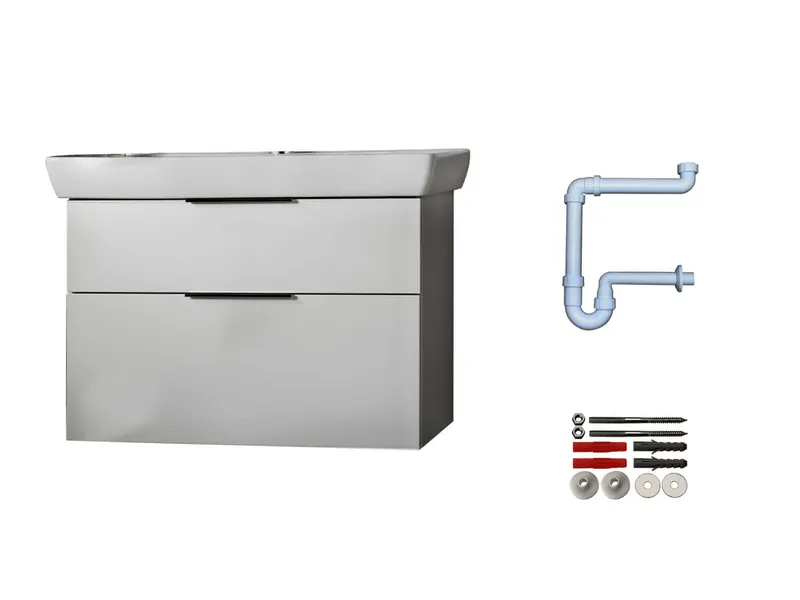 sanibel 3001-QuickSet Waschtisch-Anlage 650mm SE WT/WTU/ weiß