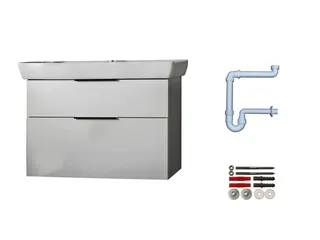 sanibel 3001-QuickSet Waschtisch-Anlage 650mm SE WT/WTU/ weiß