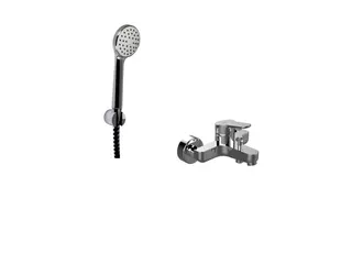 sanibel 1001-QuickSet AP-Wannenarmatur DN15, Brauseset Handbrause 1S, Halter vc