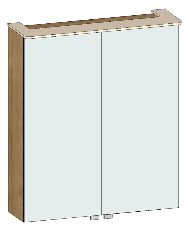HB Spiegelschrank SP Curve SP060IAA0S 710x610x170mm