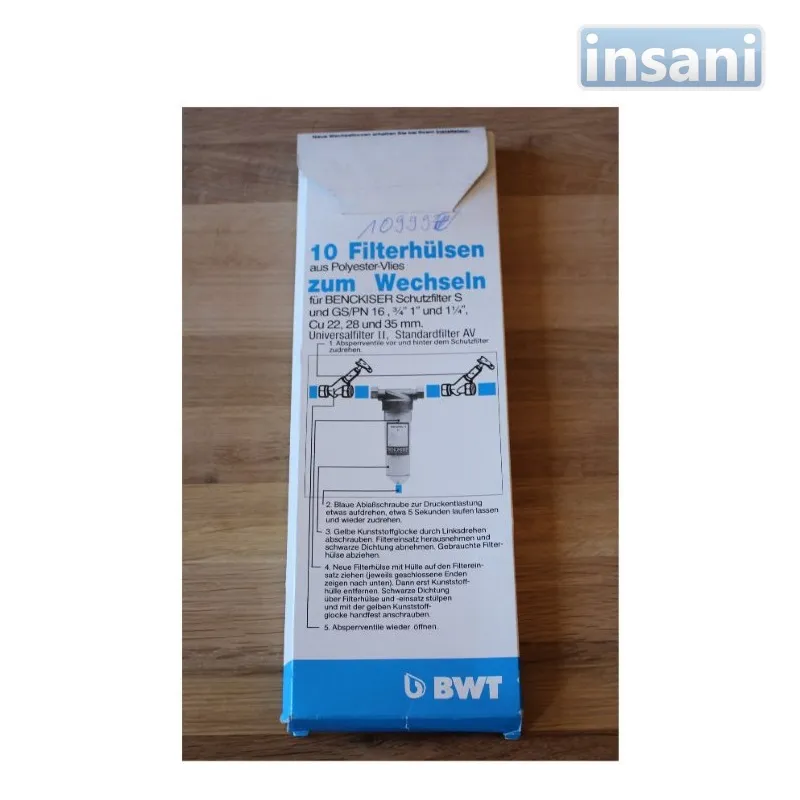 10 Stück BWT Filtervlies für Filter S und GS 3/4" - 1" - 1 1/4"
