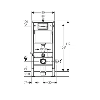 Geberit Duofix Basic WC Vorwandelement 112 cm, mit Spülkasten UP 100 – Bild 2