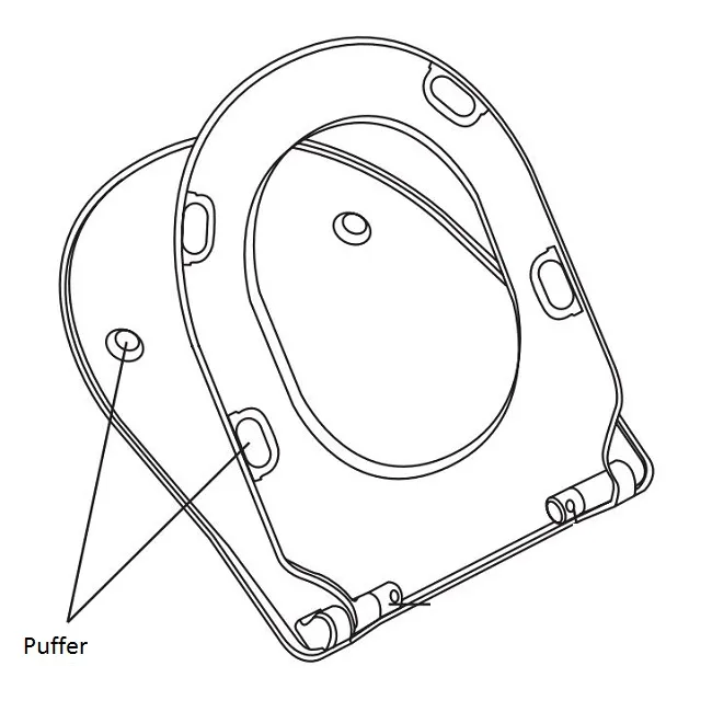 Villeroy & Boch Puffer für WC-Sitz (Vivia, Architectura Slim, Subway Slim, Subway 2.0 Slim)
