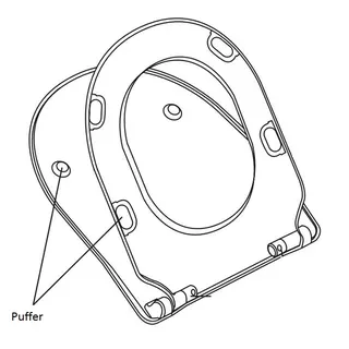 Villeroy & Boch Puffer für WC-Sitz (Vivia, Architectura Slim, Subway Slim, Subway 2.0 Slim)