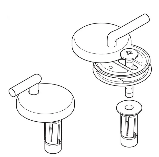 Villeroy & Boch Scharniersatz für WC-Sitz (O.Novo)