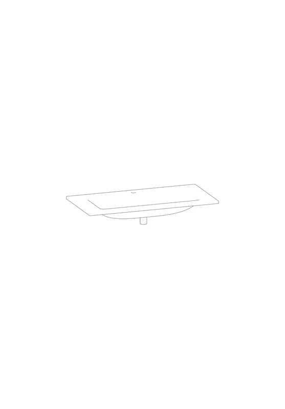 HB Waschtisch Komfort Stretto GW100BBAGX 15x1010x510mm