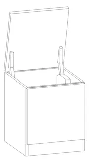 HB Unterschrank Beimöbel + Extras TR080JAA1S 475x800x425mm – Bild 2