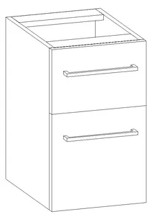 HB Unterschrank Platten Komfort US030EBI1L 600x300x555mm – Bild 2