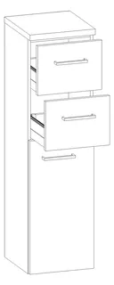 HB Highboard Beimöbel + Extras HB030JAG1S 1066x300x400mm – Bild 2