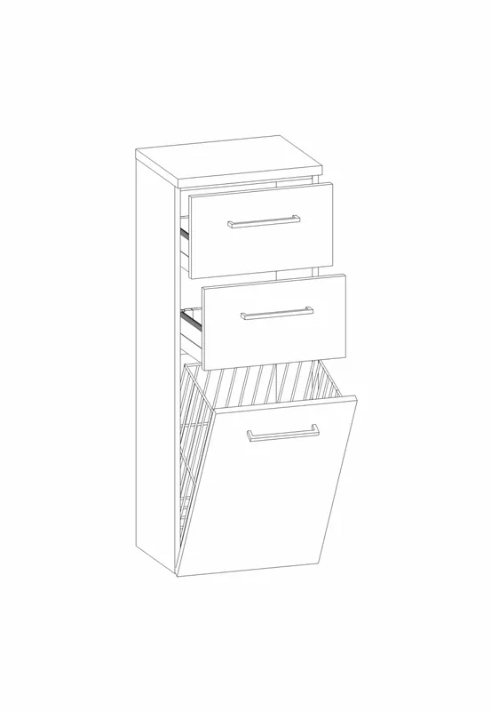 HB Highboard Beimöbel + Extras HB040JAH1S 1066x400x400mm