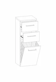 HB Highboard Beimöbel + Extras HB040JAH1S 1066x400x400mm