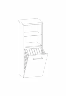 HB Highboard Beimöbel + Extras HB030JDC1S 966x300x400mm