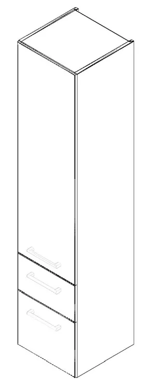 HB Hochschrank Beimöbel + Extras HS040JAR1S 1750x400x400mm