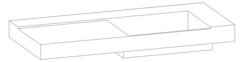 HB Waschtisch Komfort Modern 2 MW120BDAGX 110x1200x535mm