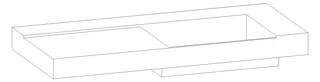 HB Waschtisch Komfort Modern 2 MW120BDAGX 110x1200x535mm