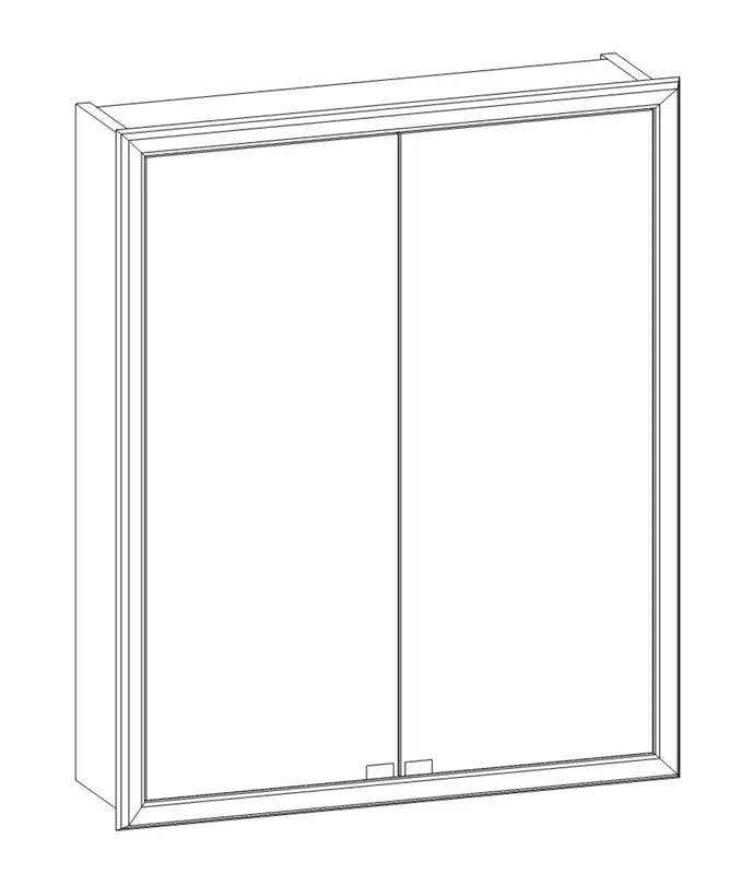 HB Spiegelschrank SP Fine Einbau SP060IAV0S 762x628x170mm