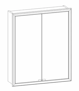 HB Spiegelschrank SP Fine Einbau SP060IAV0S 762x628x170mm
