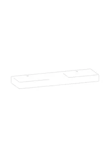 HB Waschtisch Kompakt Corner KW160ADAGX 125x1615x460mm