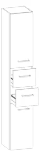 HB Hochschrank Beimöbel + Extras HS030JAE1S 1750x300x400mm – Bild 2