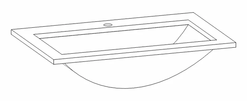 HB Waschtisch Gäste-WCs GW050GDAMX 12x500x325mm