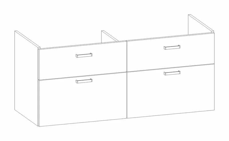 HB Wati-Unterschrank Fremdwaschtische WU120FAL1S 600x1160x465mm