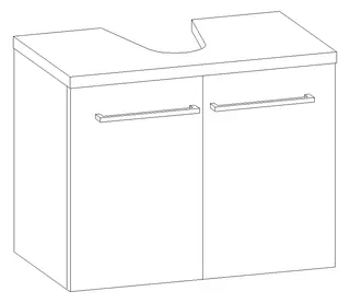 HB Wati-Unterschrank Fremdwaschtische WU060FAA1S 525x600x350mm – Bild 2