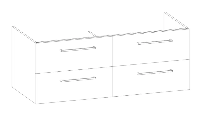 HB Wati-Unterschrank Komfort Modern 2 WU160BDA1S 400x1600x530mm