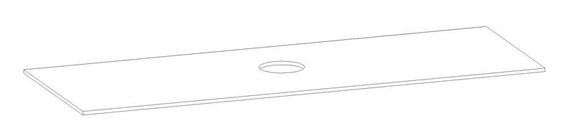 HB Waschtischplatte Platten Kompakt WP160DAA0X 12x1600x450mm