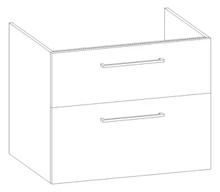 HB Wati-Unterschrank Fremdwaschtische WU080FAP1S 600x750x450mm – Bild 2