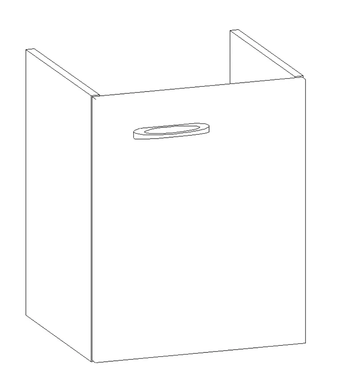 HB Wati-Unterschrank Fremdwaschtische WU050FAD1S 500x445x355mm