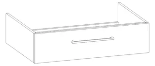HB Wati-Unterschrank Platten Komfort WU080EBG1S 250x800x555mm – Bild 2