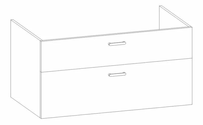HB Wati-Unterschrank Platten Komfort WU100EAH1S 500x1000x555mm
