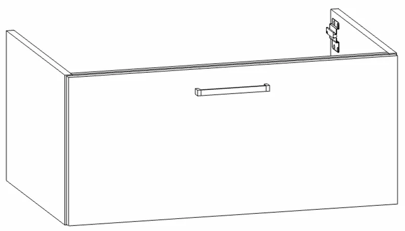 HB Wati-Unterschrank Platten Komfort WU090EAB1S 400x900x555mm