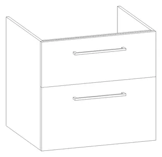 HB Wati-Unterschrank Fremdwaschtische WU070FAF1S 600x665x450mm – Bild 2