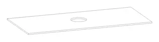 HB Waschtischplatte Platten Kompakt WP120DAA0X 12x1200x450mm