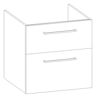 HB Wati-Unterschrank Fremdwaschtische WU060FBW1S 600x545x450mm – Bild 2